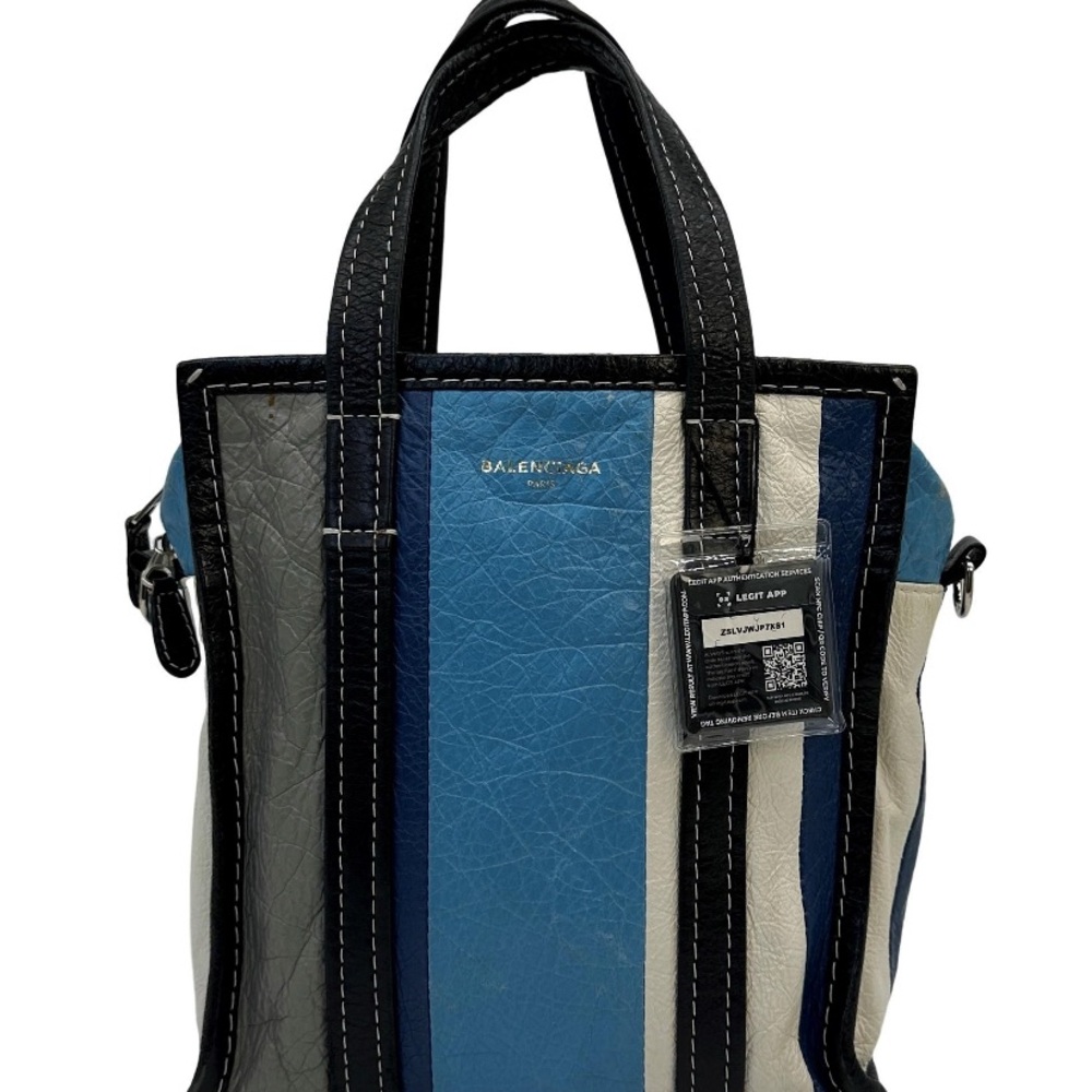 Balenciaga Leather Bazar Shoulder Bag 2way Shopper w/ COA